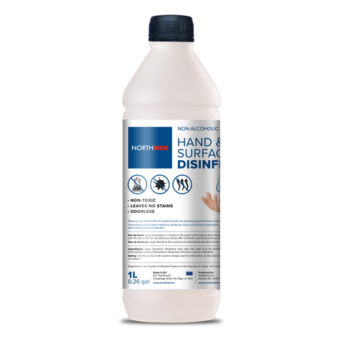 Northmed Alcohol-Free Hand & Surface Disinfectant Liquid without aroma, 1L
