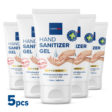 Northmed Premium Alcohol-Free Hand Sanitizer Gel with Jasmine, Vanilla & Cedar bark aroma, 50ml