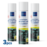 Northmed Premium Alcohol-Free Sanitizer, Disinfectant & Cleaner for Car Interior Surfaces +Air Freshener (Lemon & Sugarcane aroma), 250ml