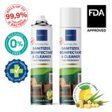 Northmed Premium Alcohol-Free Sanitizer, Disinfectant & Cleaner for Indoor Surfaces +Air Freshener (Lemon & Sugarcane aroma), 250ml