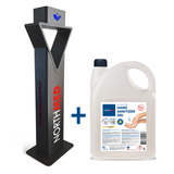 Northmed Premium Portable Disinfection Stand with Touch-Free Gel or Liquid Dispenser